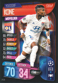 Youssouf Kone Olympique Lyonnais 2019/20 Topps Match Attax CL #LYO8